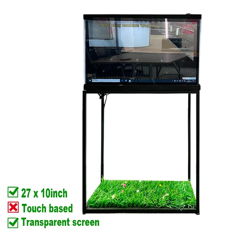 27×10" Transparent LCD Touch Screen – Glass Cabinet Integration