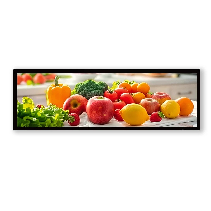 36.8" Double-Sided Bar LCD Display – Dual-Screen Shelf Signage