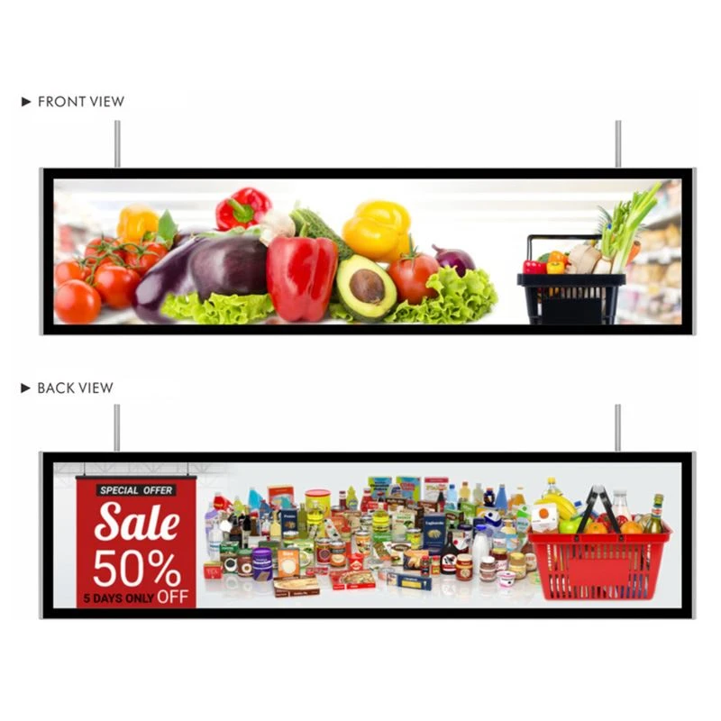 49" Ultra-Wide Bar LCD Display – Premium Shelf Digital Signage