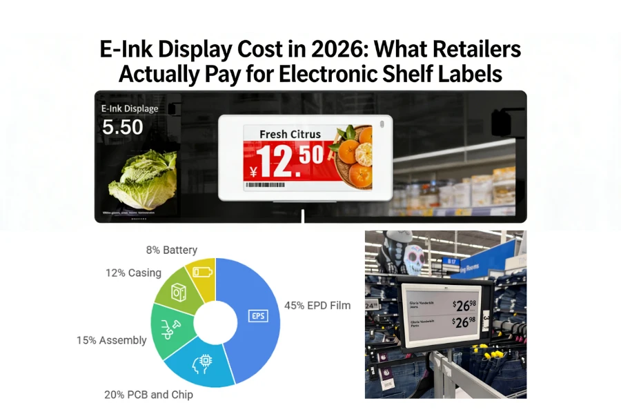 E-Ink Display Cost in 2026: What Retailers Actually Pay for Electronic Shelf ...