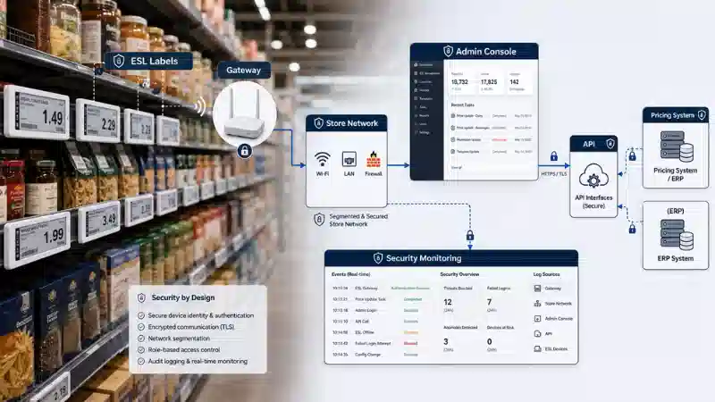 Electronic Shelf Label Cybersecurity Checklist: Access Control, Keys, Gateway...