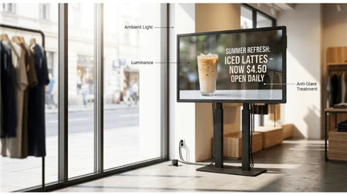 Commercial LCD Brightness and Reflection Control: Specify for Real Viewing Co...