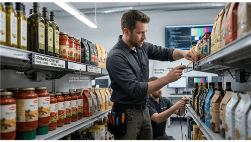 Bar LCD Content Design for Shelf-Edge Readability and Conversion