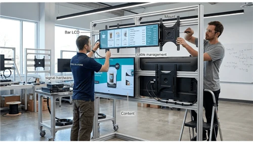 Installing Bar LCD Displays in Refrigerated Aisles