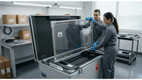 Transparent LCD Showcase Security: Locks, Access Control, Cable Protection, a...