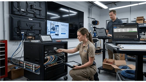 Commercial LCD RS-232 and LAN Control Commissioning: Addressing, Command Reli...