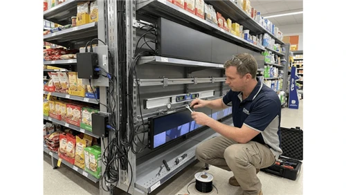 Bar LCD Mechanical Alignment Across Shelf Runs: Flatness, Gaps, Rotation, and...
