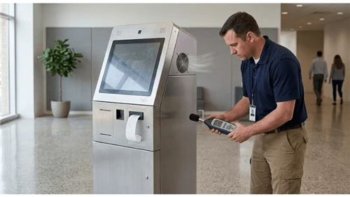 Kiosk Acoustic Noise Control: Fans, Printers, Resonance, and Public-Space Acc...