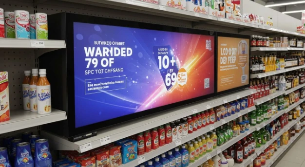 Stretched LCD Screens for Supermarket and Grocery Stores