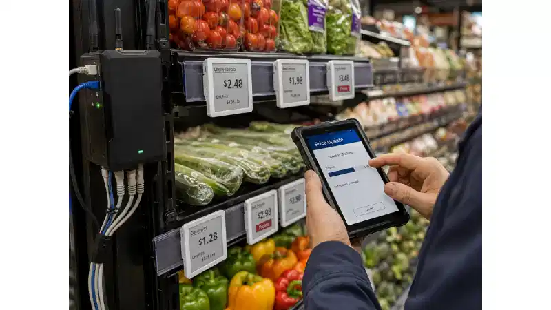 Technical ESL setup for grocery-store ESL deployment and price accuracy