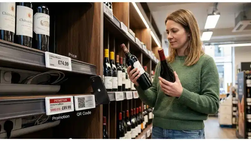 Electronic shelf labels illustrating shopper-facing information clarity and trust Electronic shelf labels illustrating shopper-facing information clarity and trust