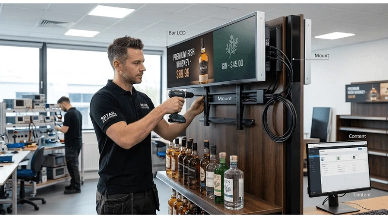 Technical commercial LCD setup for commercial LCD application and operating context Technical commercial LCD setup for commercial LCD application and operating context