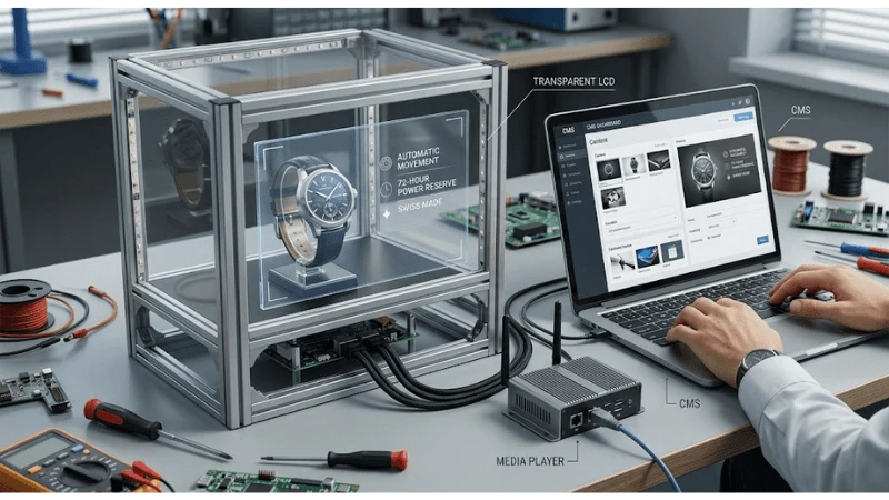Technical transparent LCD setup for color calibration and black-level limits