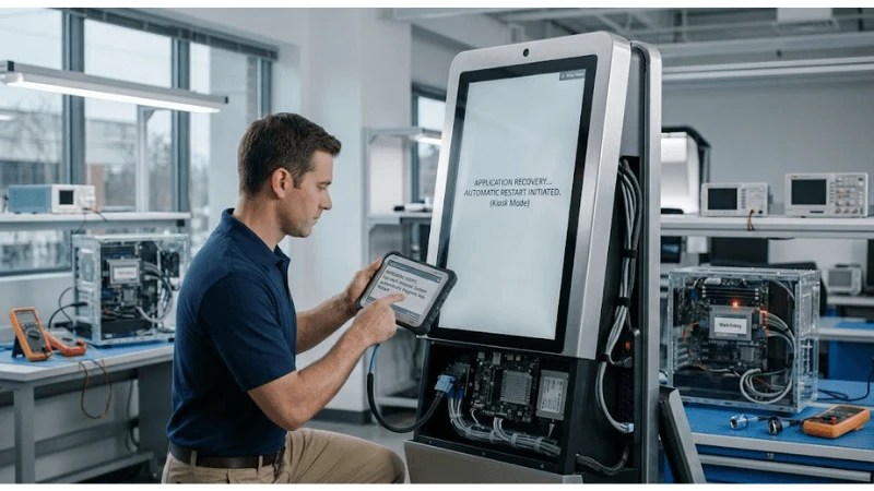 Technical self-service kiosk setup for spares and service-level planning
