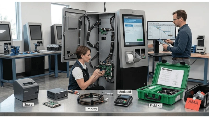 Self-service kiosk illustrating storage endurance and serviceability Self-service kiosk illustrating storage endurance and serviceability
