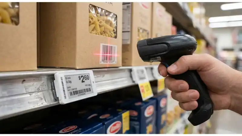 Technical detail for electronic shelf label price audit showing the installed hardware and service interfaces Technical detail for electronic shelf label price audit showing the installed hardware and service interfaces