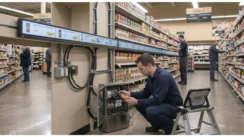 : kiosk maintenance access in a realistic commercial installation