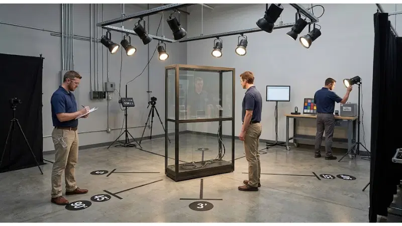 Acceptance testing for transparent LCD reflection control in a professional engineering workflow Acceptance testing for transparent LCD reflection control in a professional engineering workflow