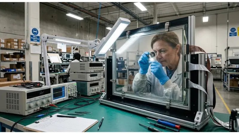 Acceptance testing for transparent LCD protective glass in a professional engineering workflow Acceptance testing for transparent LCD protective glass in a professional engineering workflow