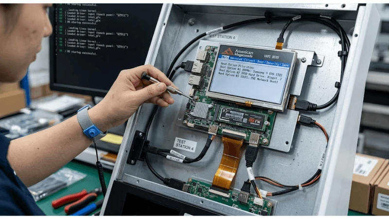 Technical detail showing firmware boot target and storage selection and OS startup and driver initialization