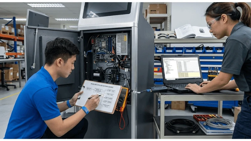 Acceptance testing for kiosk USB power budgeting