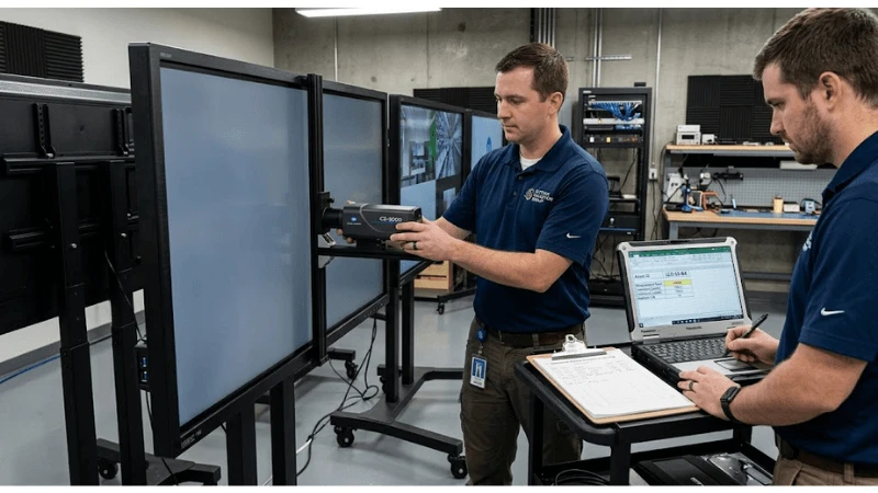 Acceptance testing for commercial LCD luminance drift monitoring