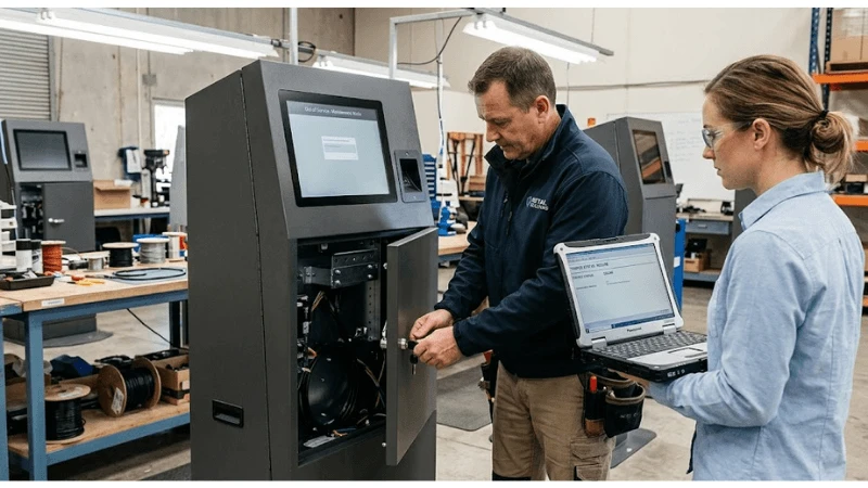 kiosk cabinet door interlock tamper monitoring in a realistic commercial installation kiosk cabinet door interlock tamper monitoring in a realistic commercial installation