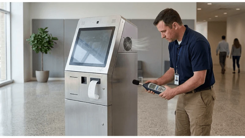 kiosk acoustic noise control in a realistic commercial installation kiosk acoustic noise control in a realistic commercial installation