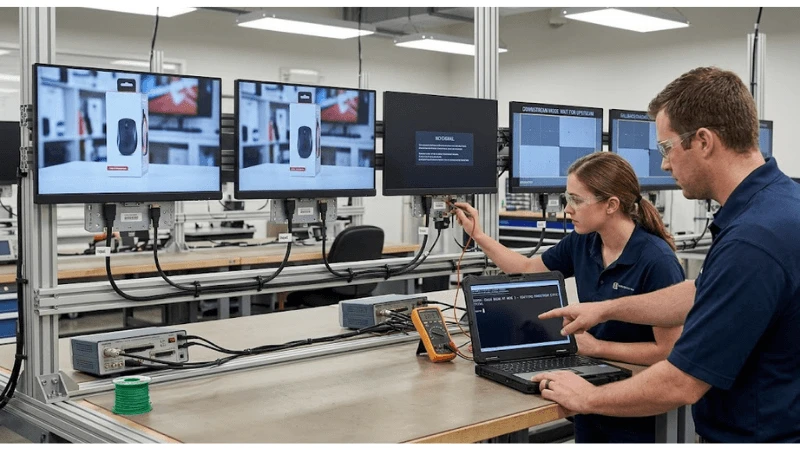 Acceptance testing for commercial LCD daisy chain design on production-equivalent equipment Acceptance testing for commercial LCD daisy chain design on production-equivalent equipment