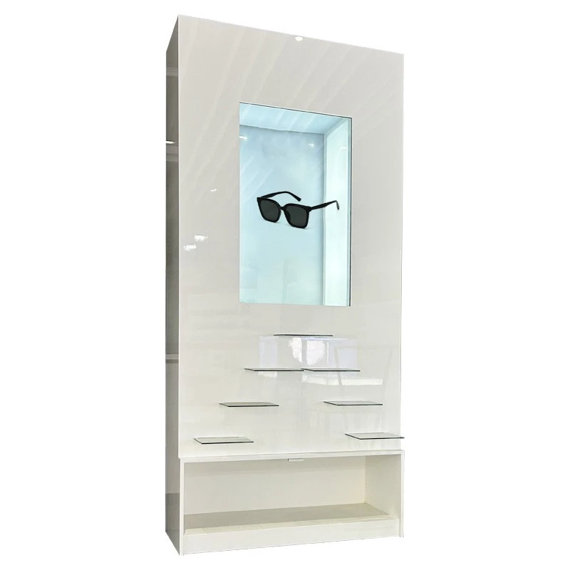 42×23" Transparent LCD Showcase with Wood Display Cabinet
